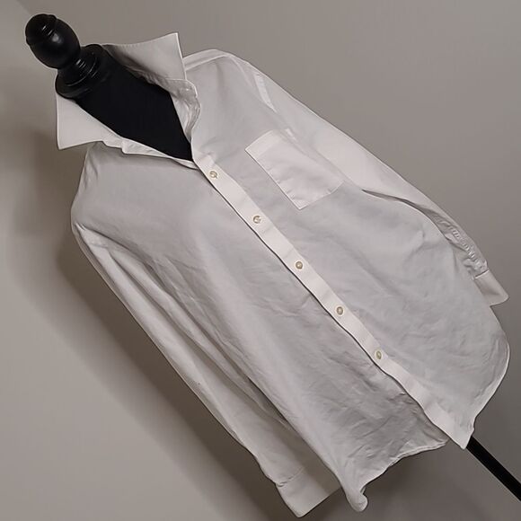 Michael Kors sz 15.5 x 32W, sz M white button front collared shirt - Picture 1 of 8
